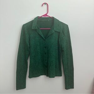 ZARA Green/Black Jacquard Shirt